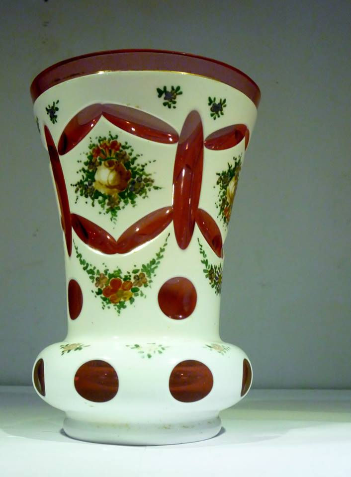 Vaso em Cristal de Overlay Frances.