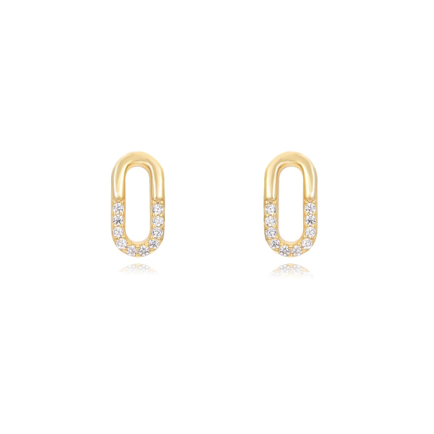 OVAL GOLD EARRINGS