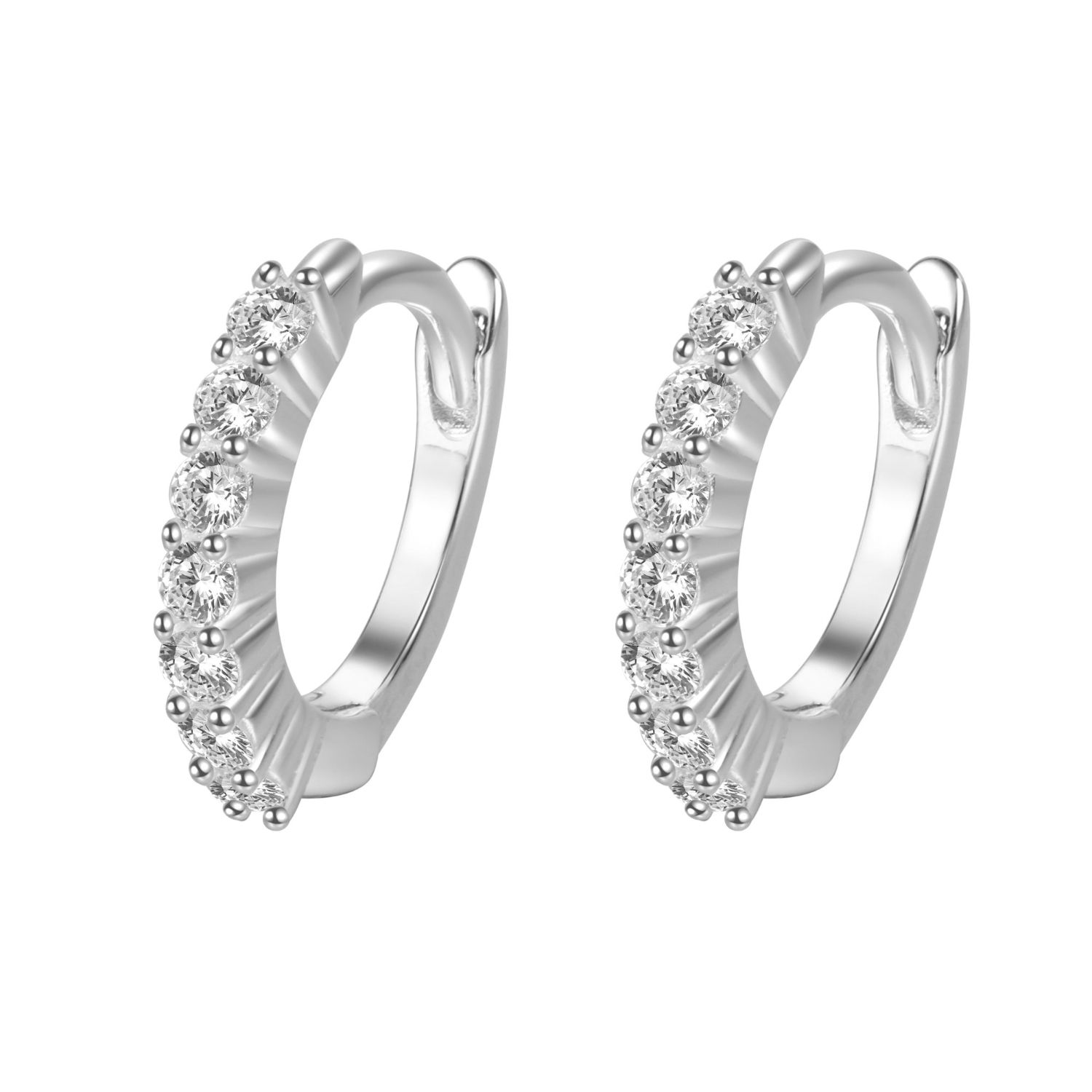 WHITE CAMELIA SILVER EARRINGS