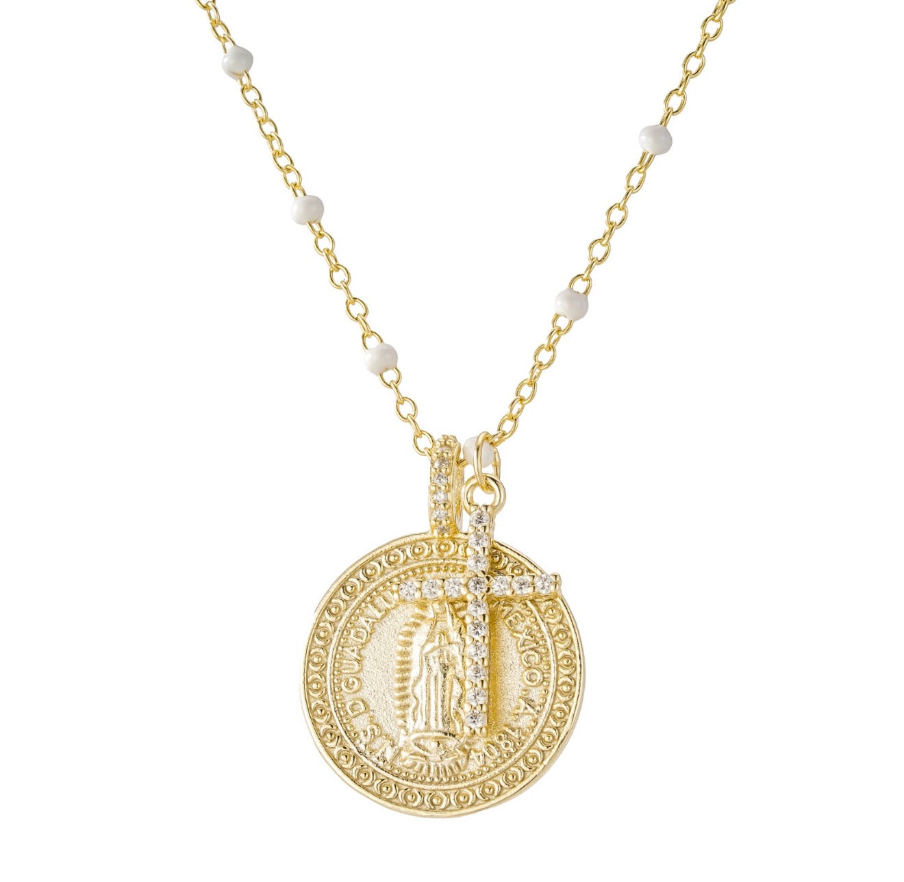 VIRGIN WHITE GOLD NECKLACE