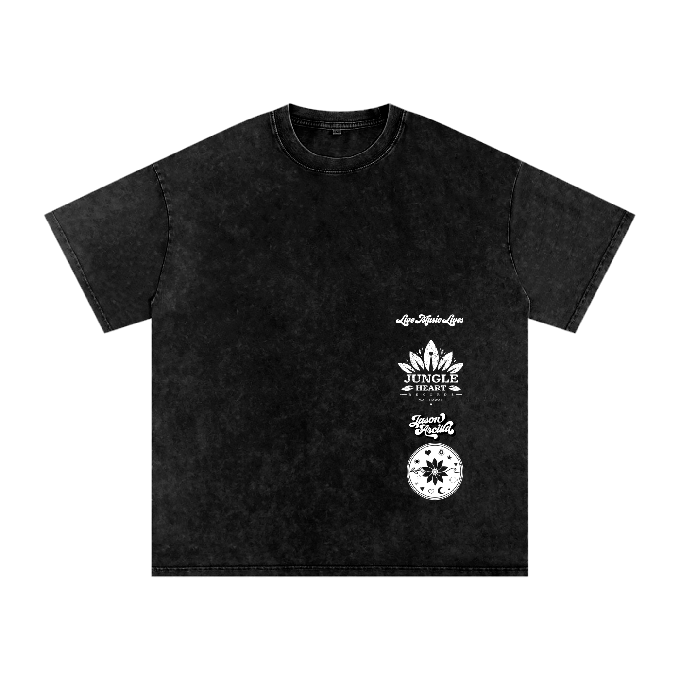 Snow Washed Oversized Cotton T-Shirt