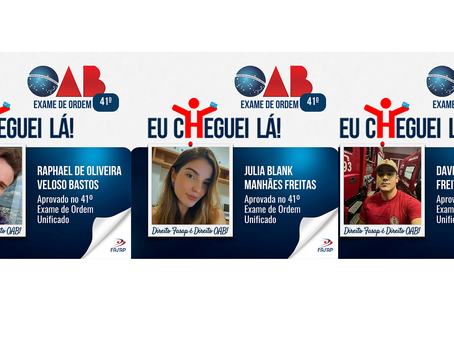 Aprovados no 41º Exame da OAB: FASAP comemora sucesso de seus alunos