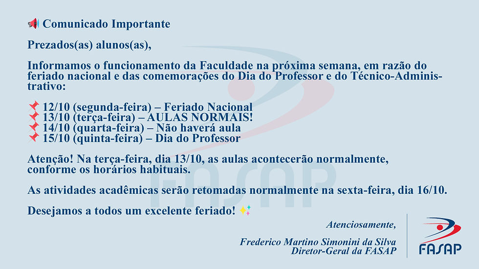 Aviso - Outubro 2026
