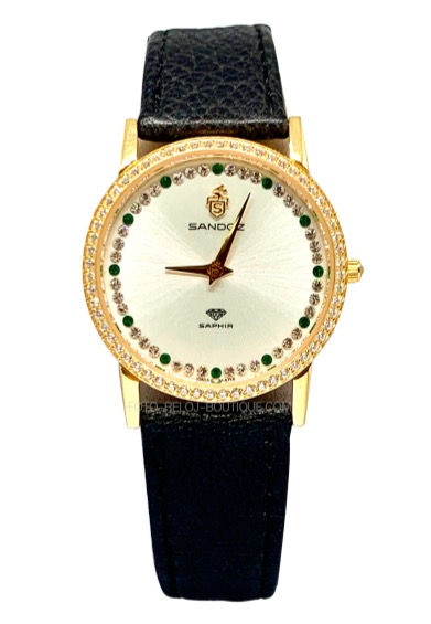 Reloj Sandoz Suizo Acero Inox y Cuero