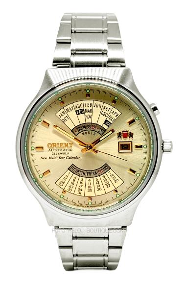 Reloj Orient Calendario Perpetuo Acero Inox Hombre