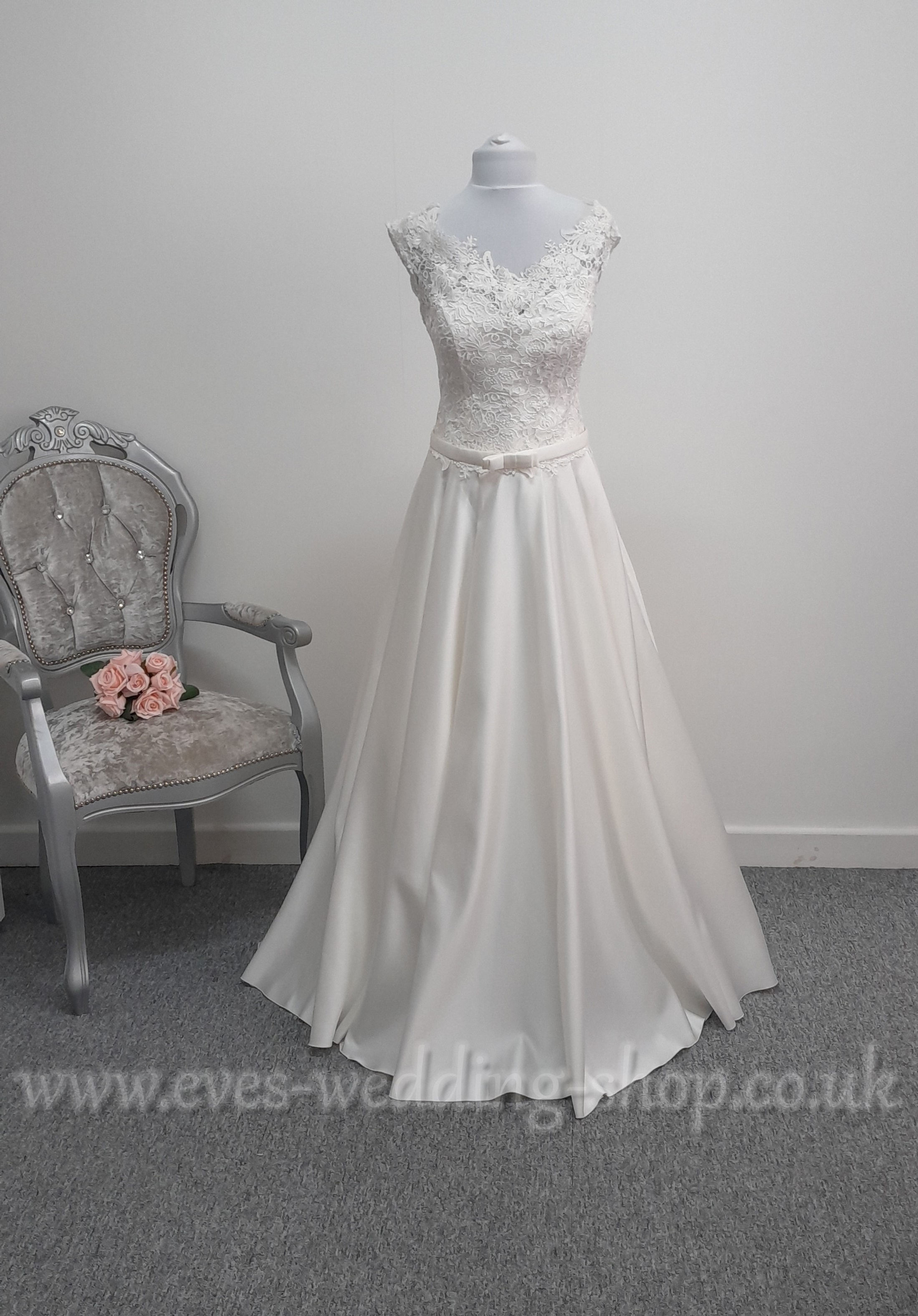 Bianco Evento Amelia satin wedding dress