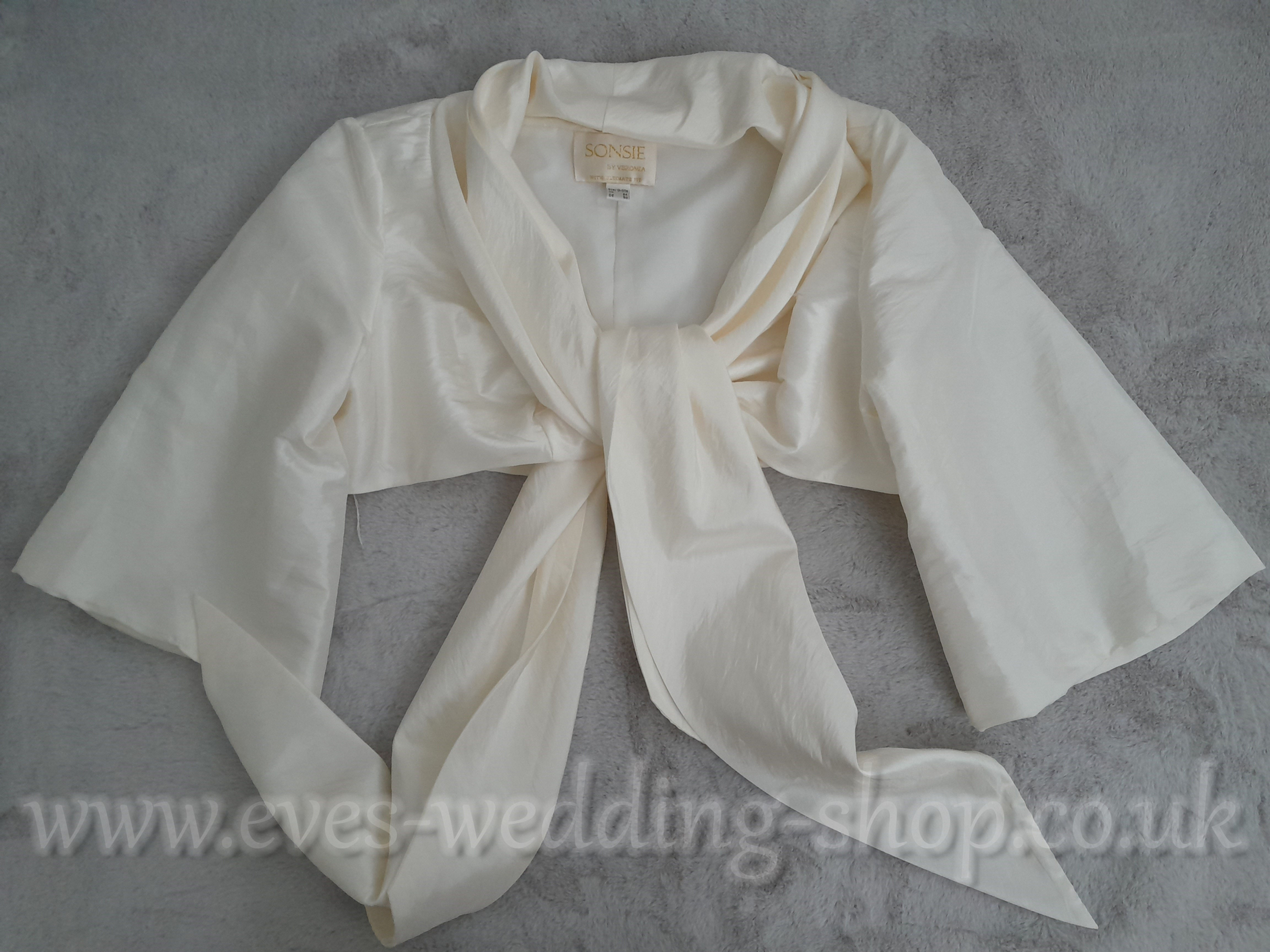 Sonsie ivory taffeta wedding Jacket Uk 24