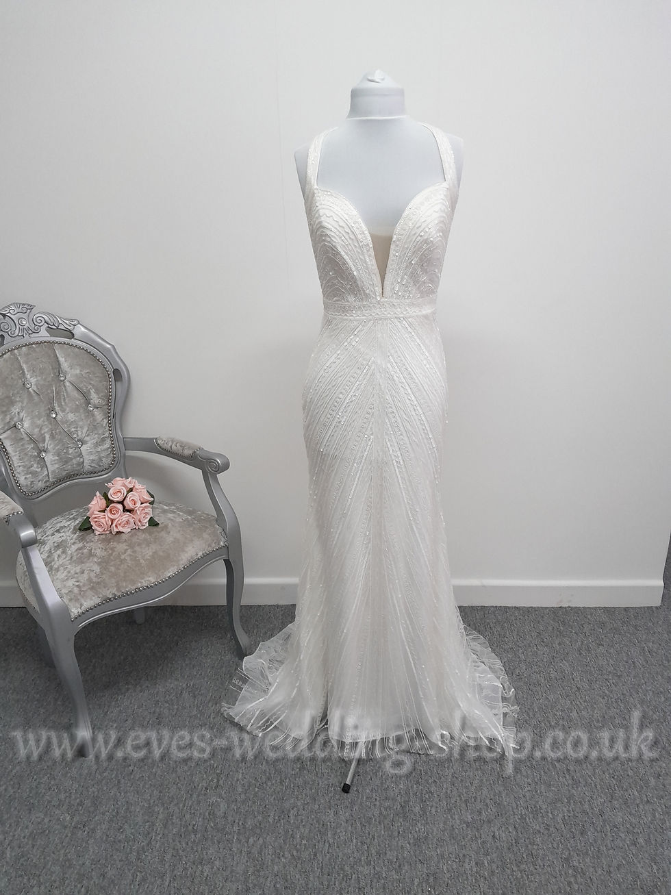 Eternity Bride halterneck D5724 ivory wedding dress UK 10
