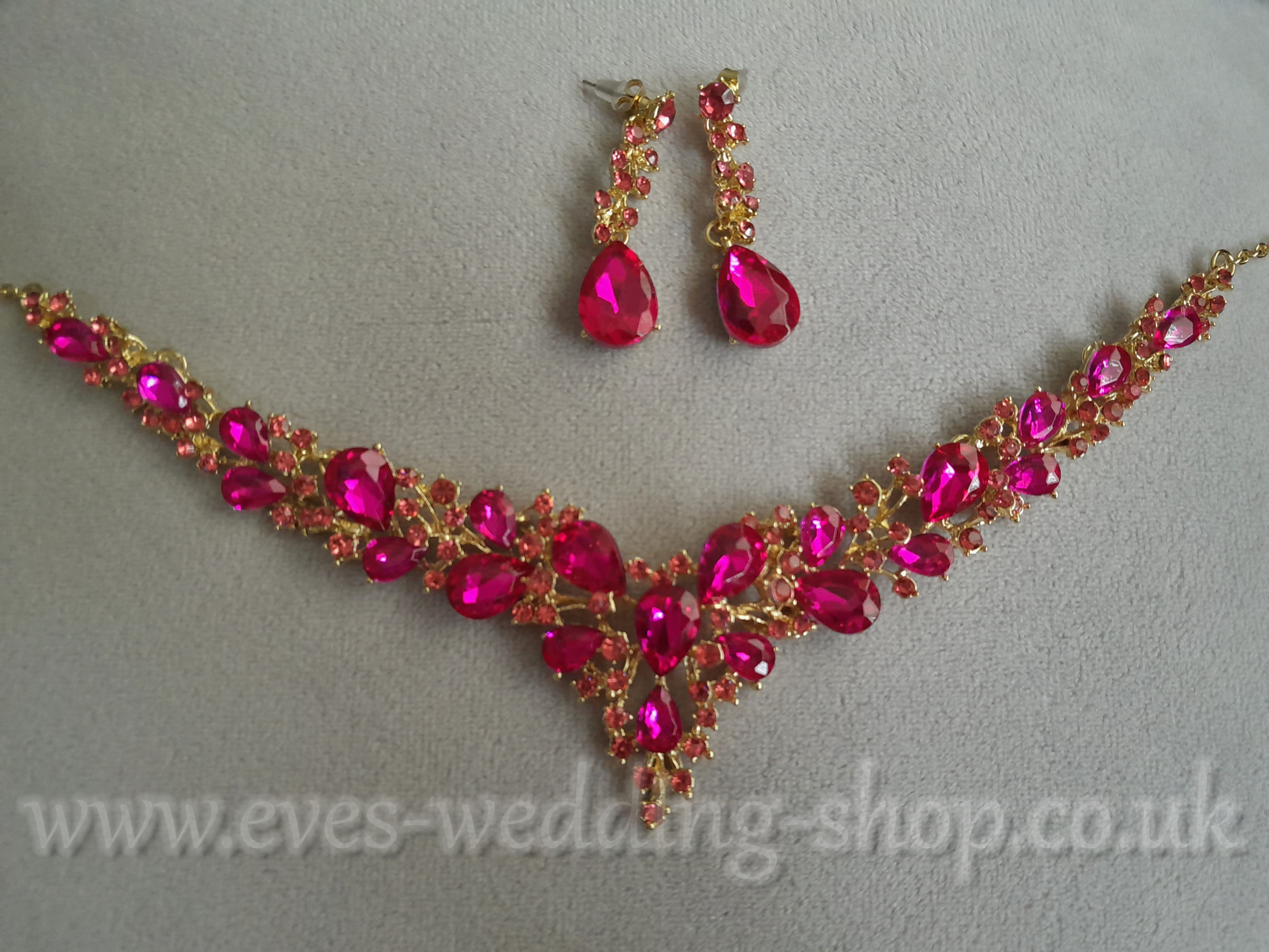 2 Piece Bridal /prom set - Necklace and earrings