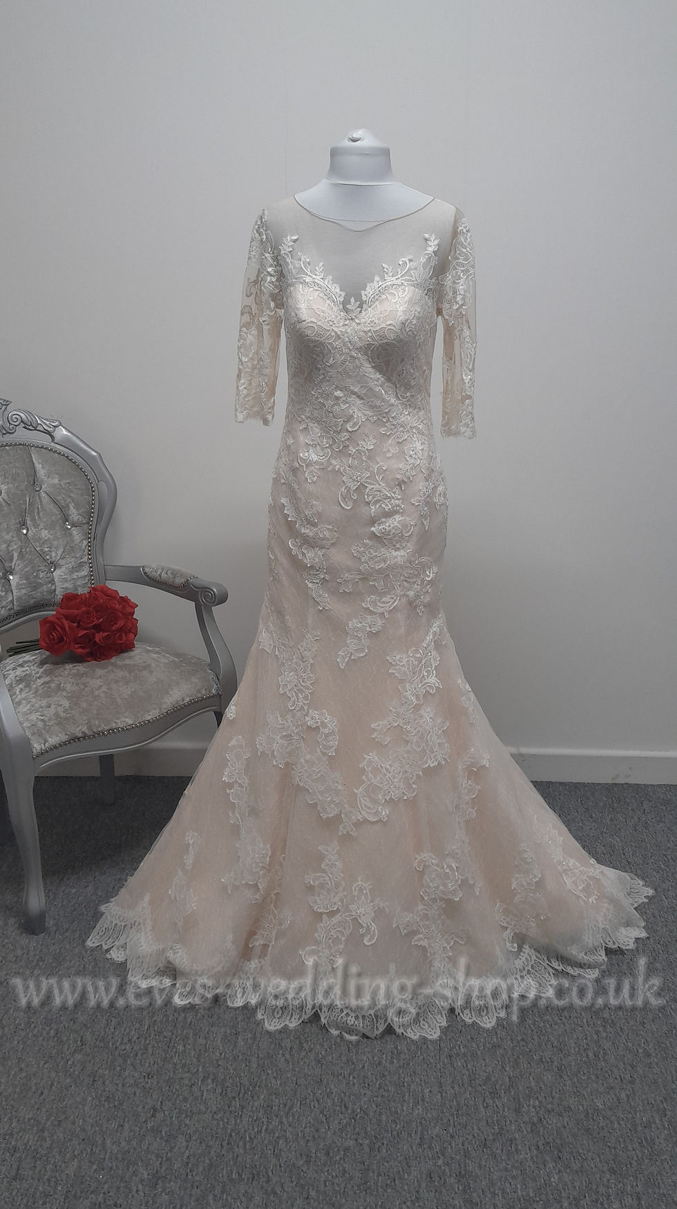 Anna Lizh lace wedding dress UK 14