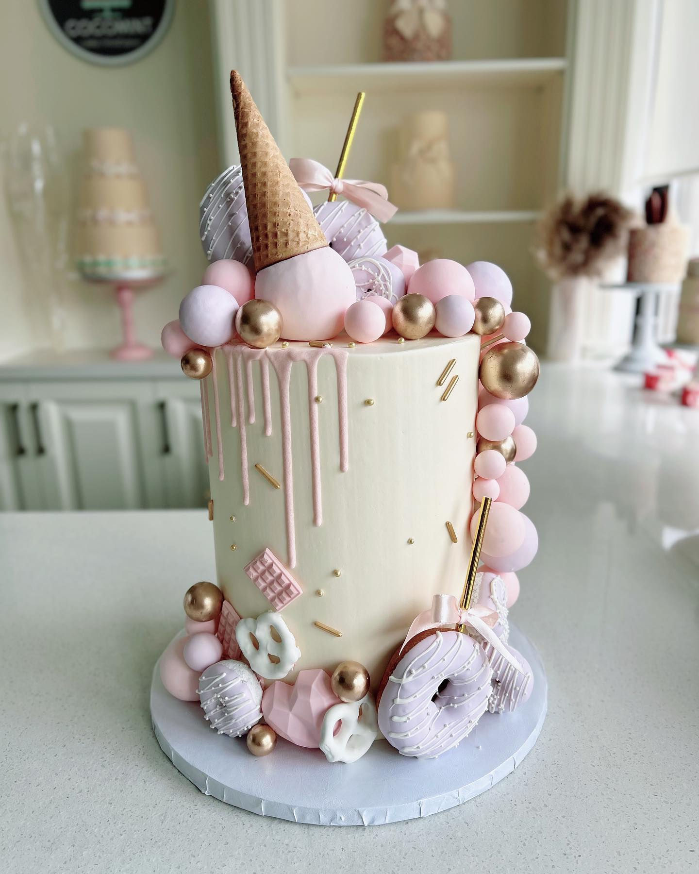 Cone and Donut cake