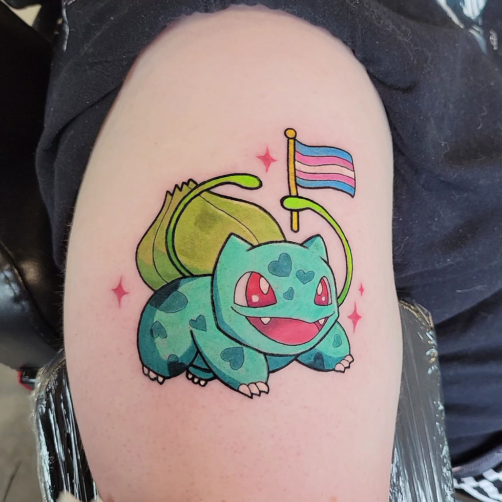 Bulbasaur Holding Trans Flag