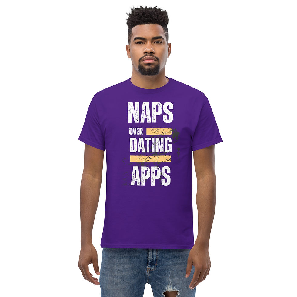Thumbnail: NAPS OVER DATING APPS Men's classic tee