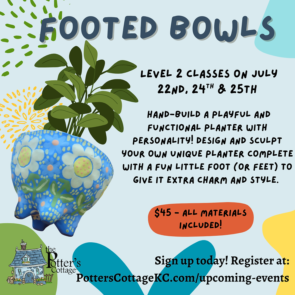 Level 2 Clay Basic Handbuilding - Footed Bowls