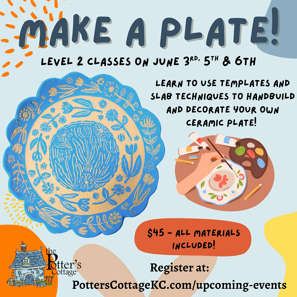 Level 2 Clay Basic Handbuilding -Make a Plate!