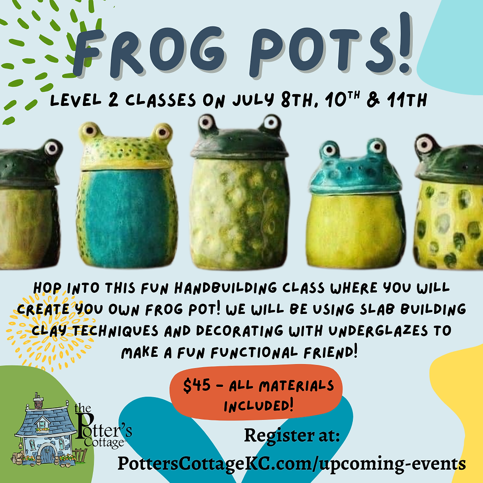 Level 2 Clay Basic Handbuilding - Frog Pots