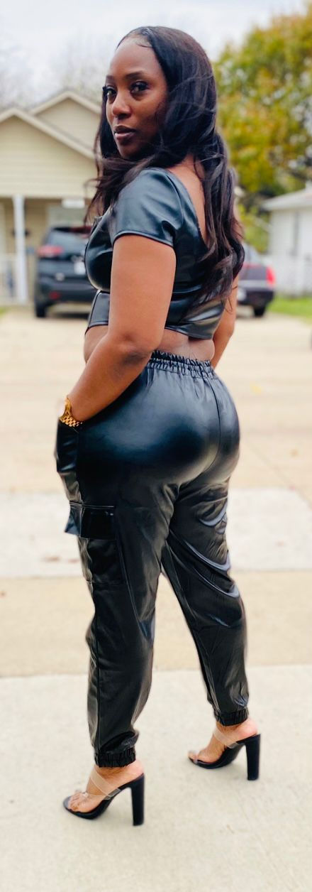 Thumbnail: PU cargo pants