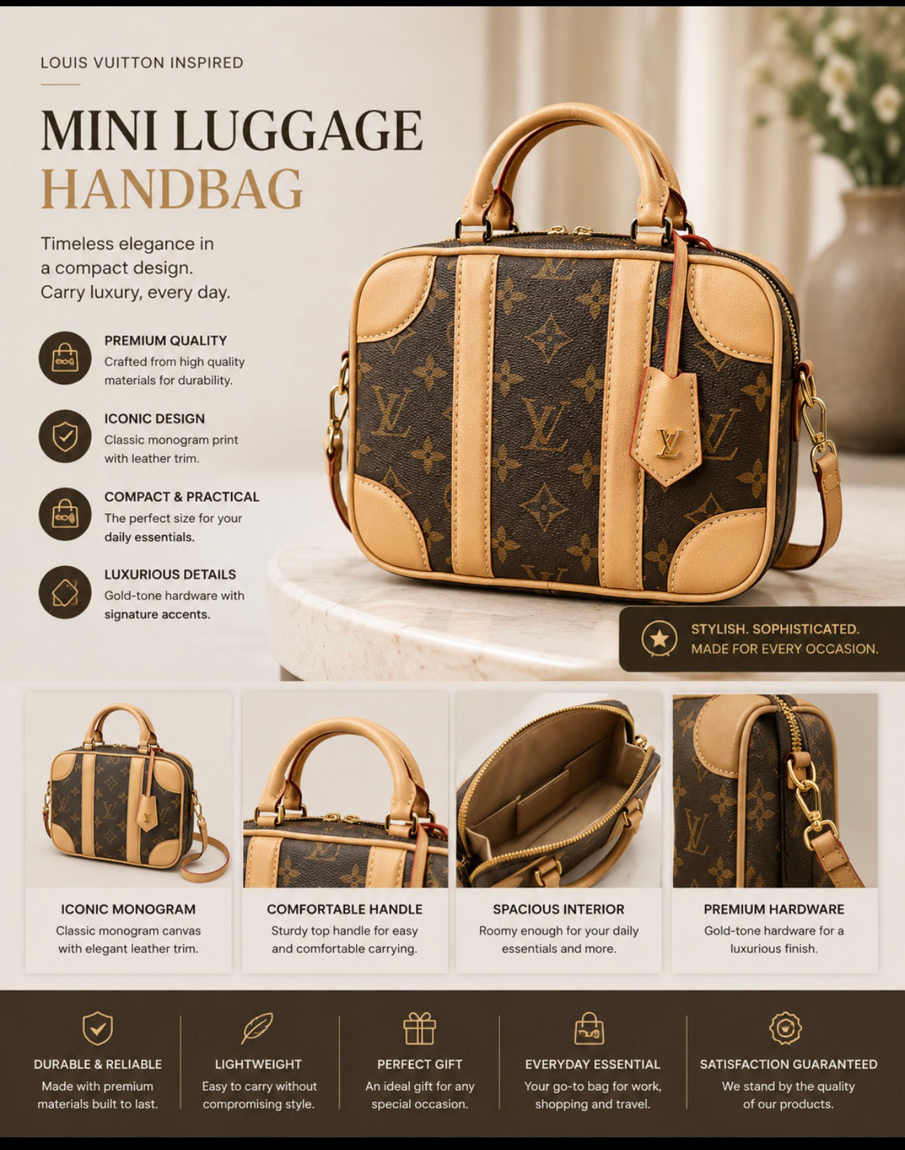 Louis Vuitton Monogram Mini Luggage Crossbody