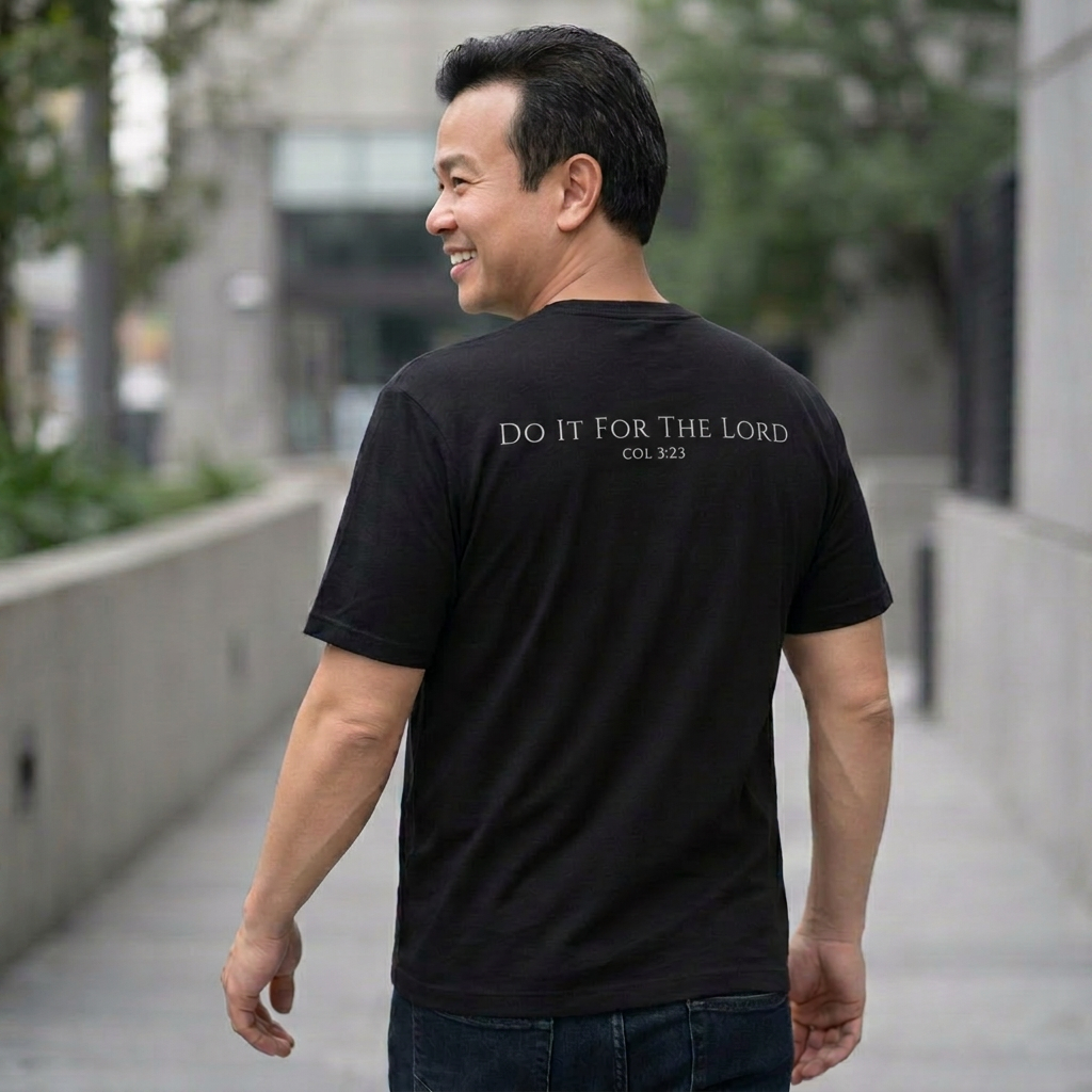 I'm With Jesus "Do It For The Lord" Men's T-Shirt with Cross Graphic