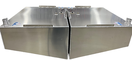 Custom aluminum belly fuel tank built by Precision Marine Tanks