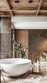 Luxury resort bathtub