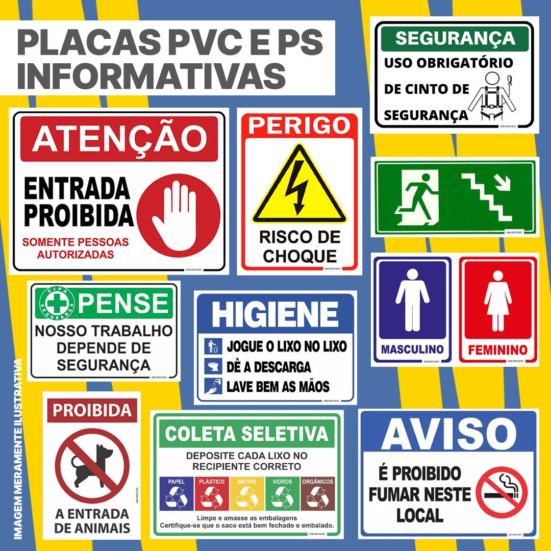 Placas PVC e PS Informativas