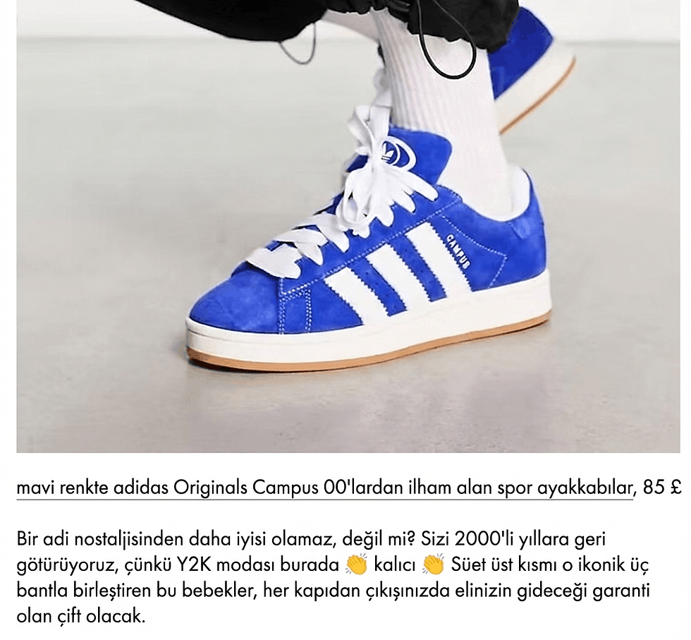 trend spor ayakkabı kadın iç bağlantı ürün sayfası e-ticaret örnek