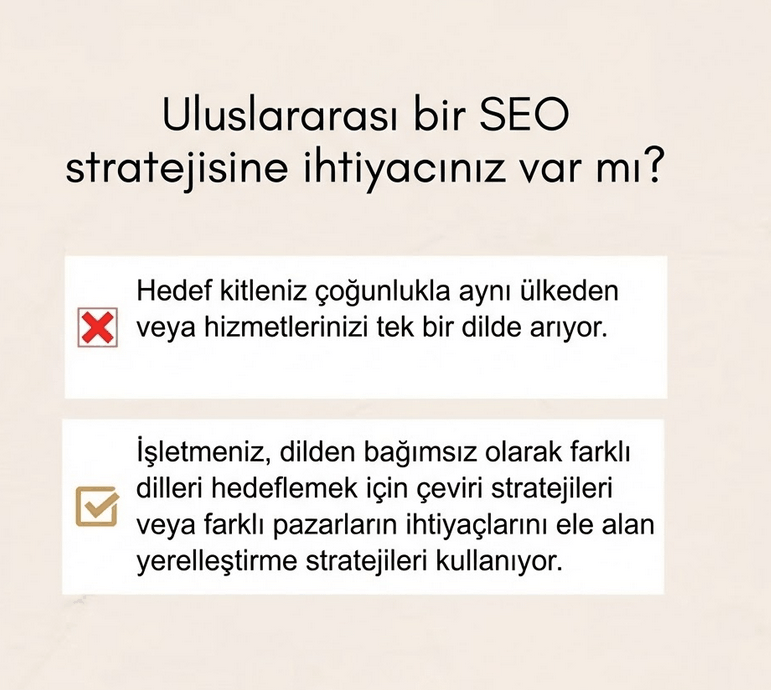 İnfografik uluslararası SEO stratejisine ihtiyacınız var mı ülke dil hedefleme