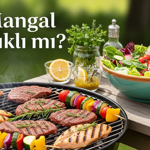 Et mangal sağlıklı mı — közde et ve sebzelerle dengeli mangal sofrası, İbrahiminyeri