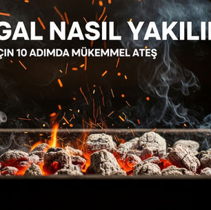 Mangal nasıl yakılır — meşe kömürü közleşme aşamasında, et mangal için mükemmel ateş hazırlığı, İbrahiminyeri Bolu Dağı
