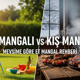 Yaz mangalı vs kış mangalı — mevsime göre et mangal rehberi, açık hava ve şömineli salon karşılaştırması, İbrahiminyeri Bolu Dağı