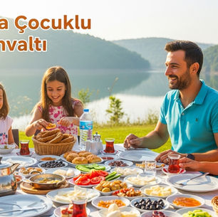 Sapanca çocuklu aile kahvaltı mekanları — oyun alanı olan doğa içi restoranda aile kahvaltısı