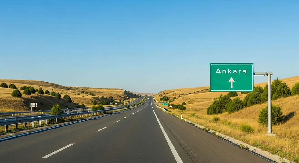 Ankara Abant otoyol güzergahı Türk kırsalından geçen karayolu