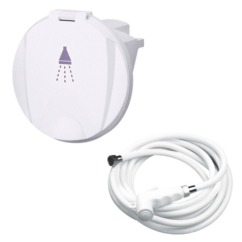 Case w/ White Shower Spray 3m Hose w/ Lid