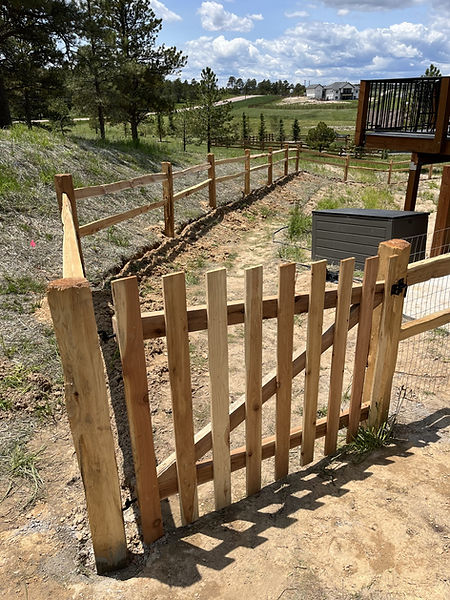 Picket-style gate for split-rail fencing