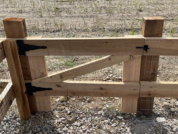 Ranch-rail gate with wire
