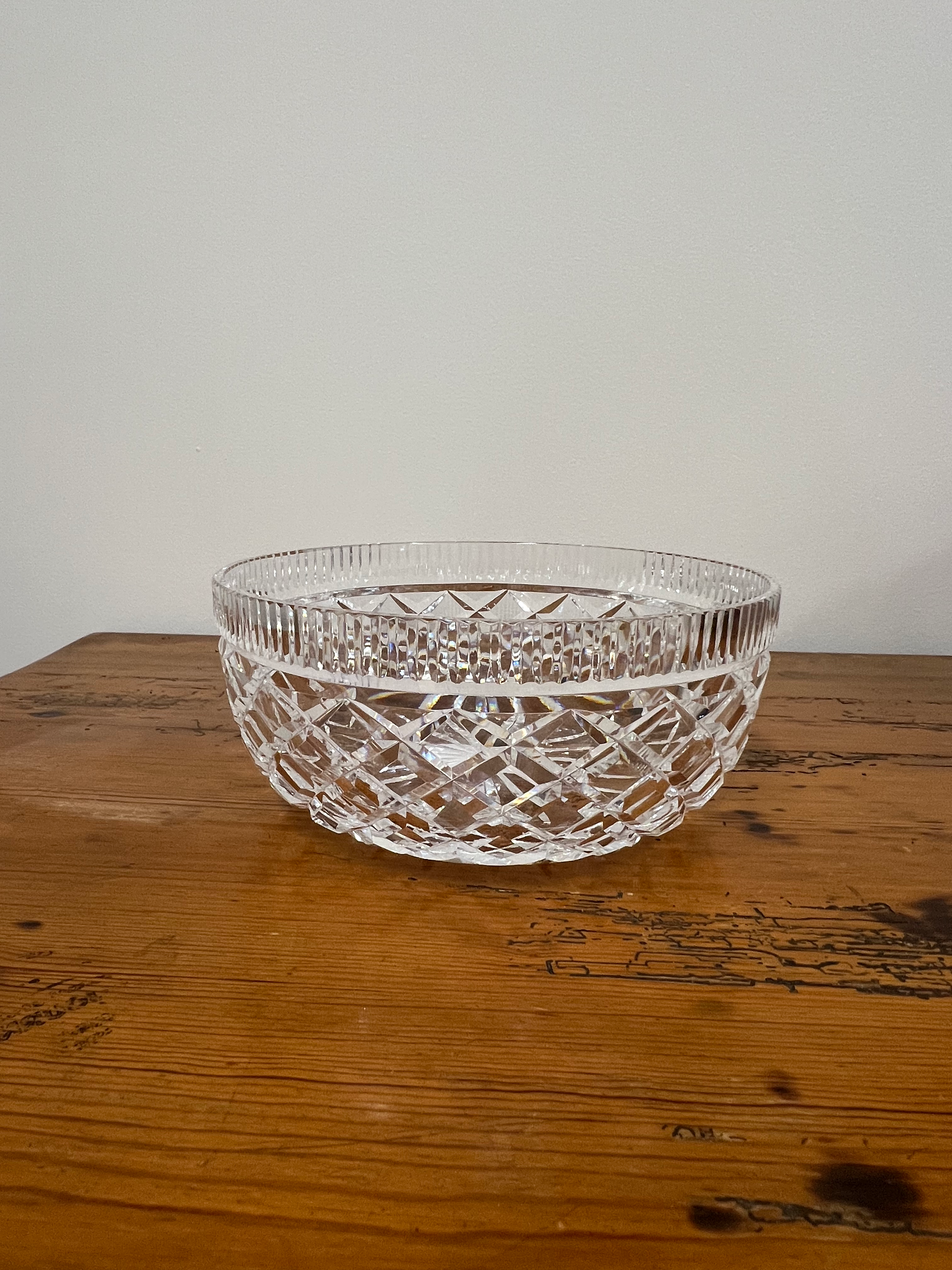 Signed Waterford Bowl  8” diameter  x 3.5” high 