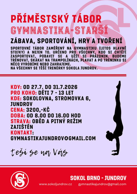 Příměstské tábory gymnastika 2026