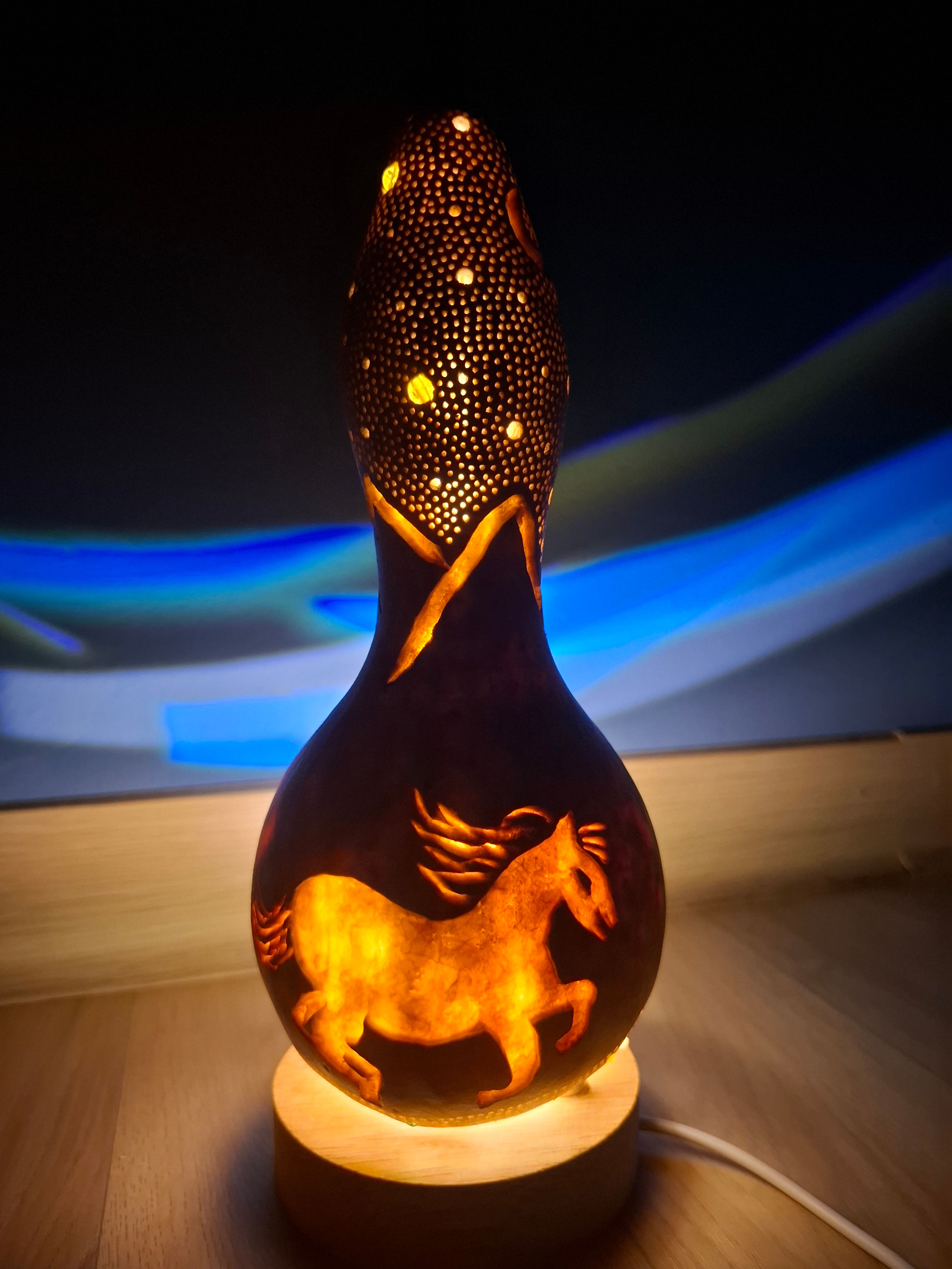 Kalebassenlampe - Prärienacht
