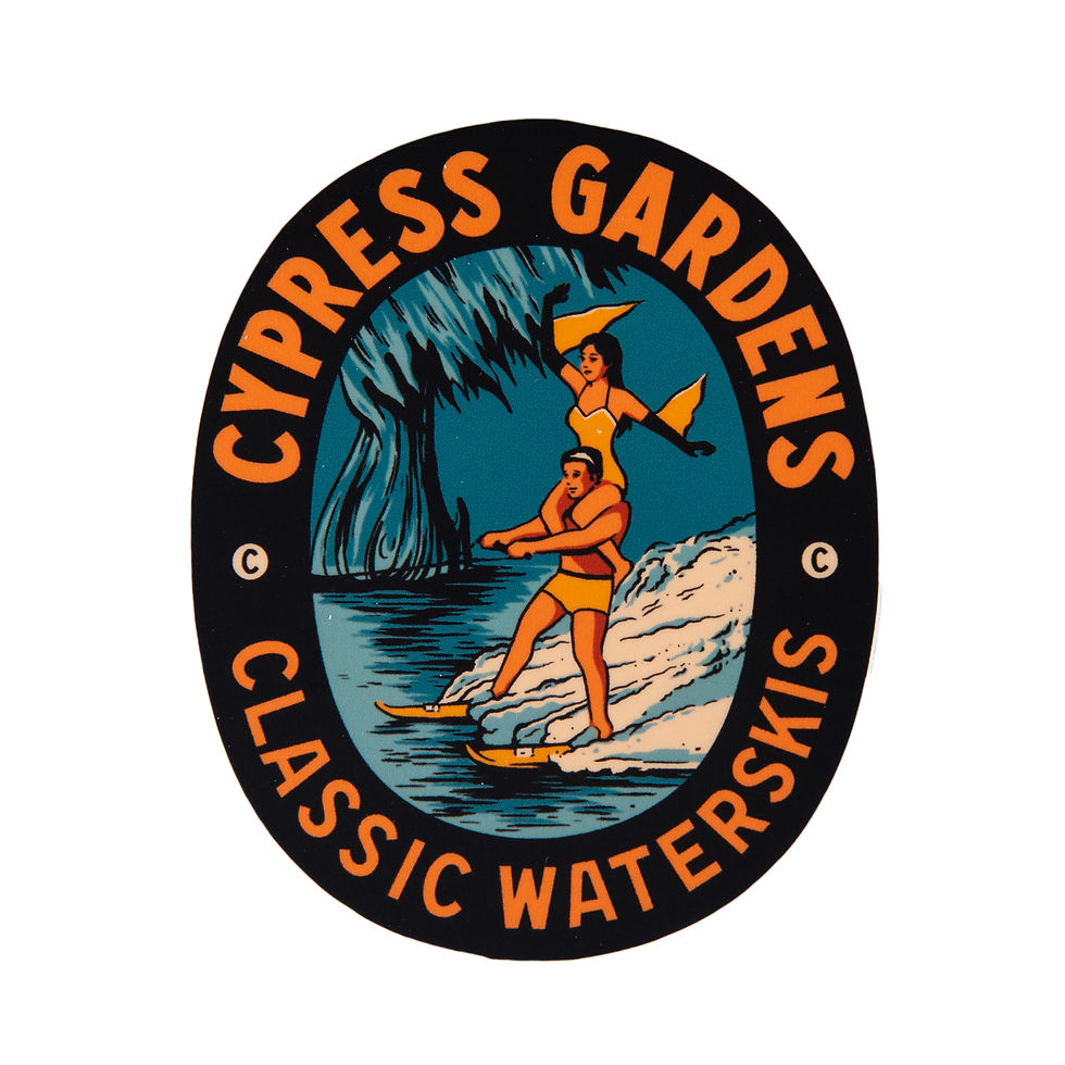 Cypress Gardens Icon Sticker Cypress Gardens Skis
