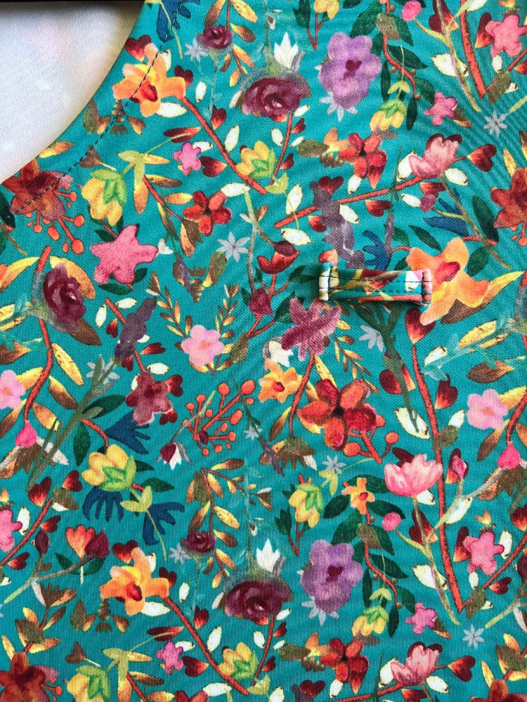 Thumbnail: Scrub Top Floral Teal