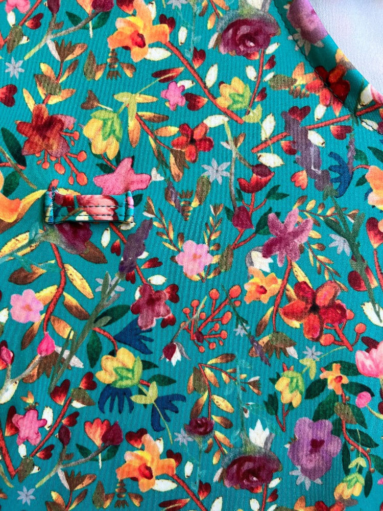 Thumbnail: Scrub Top Floral Teal