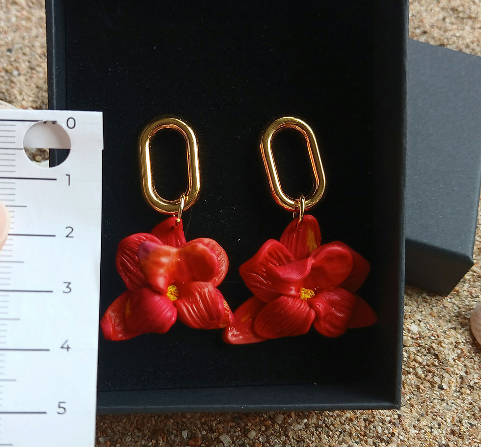cadeau bijoux femme rouge fait main bijoux pâte polymère
