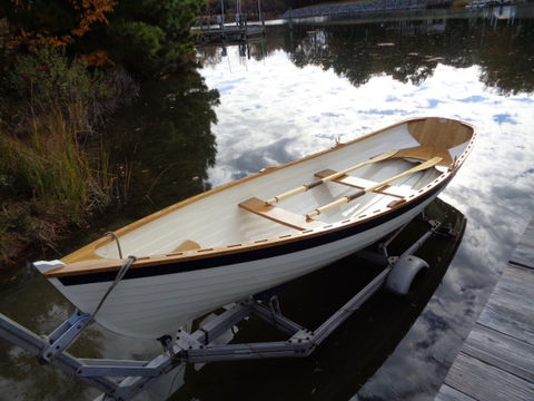 Penobscot Wherry handmade wooden boat by Cottrell Boatbuilders, Searsport Maine.
