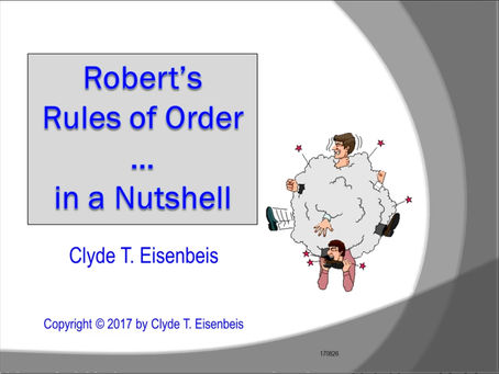Robert’s Rules Of Order in a Nutshell