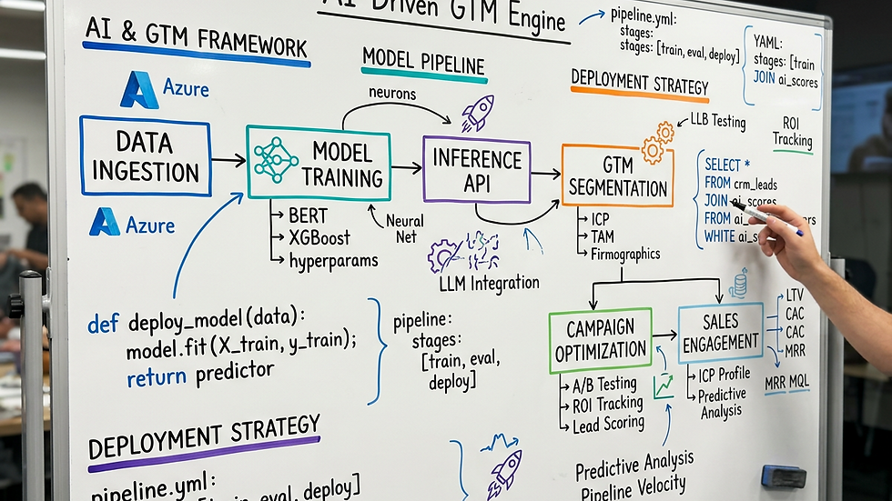 Close-up view of a whiteboard with flowcharts and coding notes