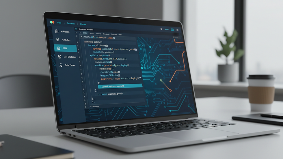 Eye-level view of a laptop screen showing simple code editor