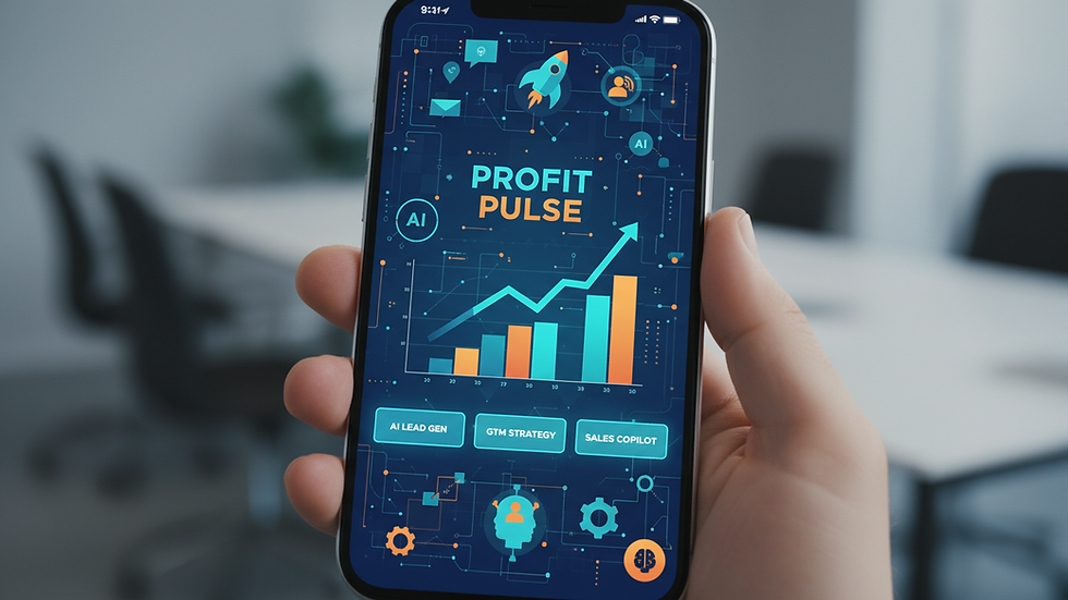 Close-up view of a smartphone displaying an AI-powered sales app