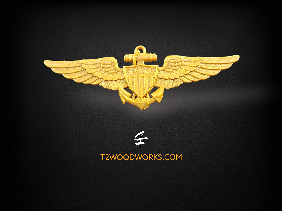 Thumbnail: 3D printed gold naval pilot/aviator wings