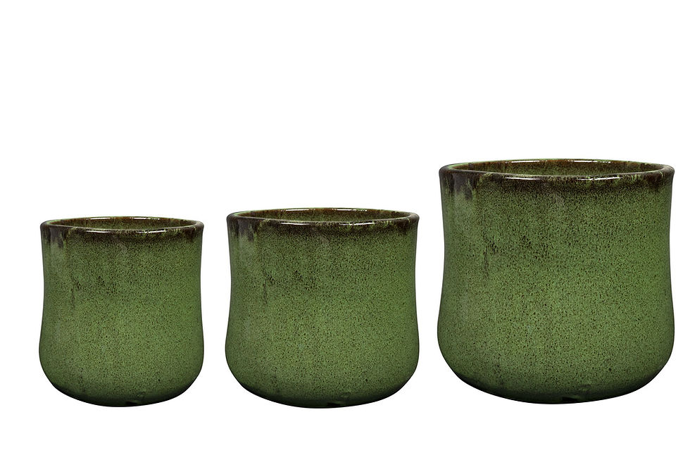 O conjunto de 3 vasos de plantas da linha Floresta é uma opção encantadora e artesanal para quem deseja decorar sua casa com um toque de natureza em tons de verde. 